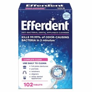 Read more about the article Get a Sparkling Clean with Efferdent Retainer Cleaning Tablets – Complete Clean, 102 Tablets!