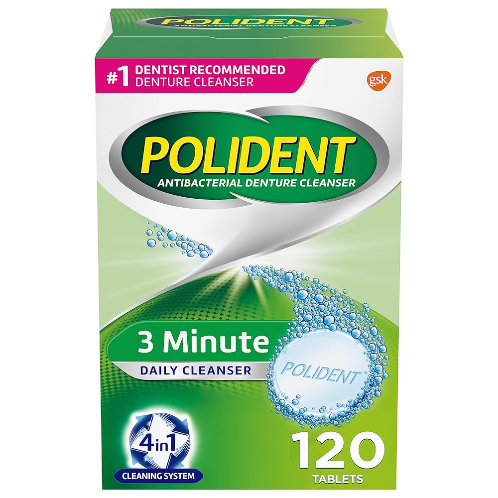 You are currently viewing Discover the Convenience and Refreshing Minty Clean with Polident 3-Minute Denture Cleanser – Whitening, 120 Count